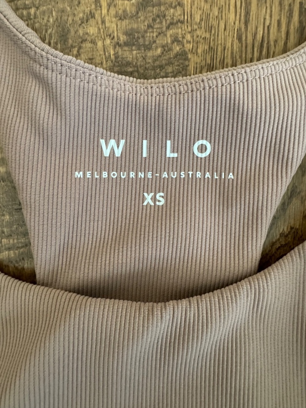 WILO Australia Base Ribbed Longline Sports Bra Latte Size XS AA - Picture 7 of 7
